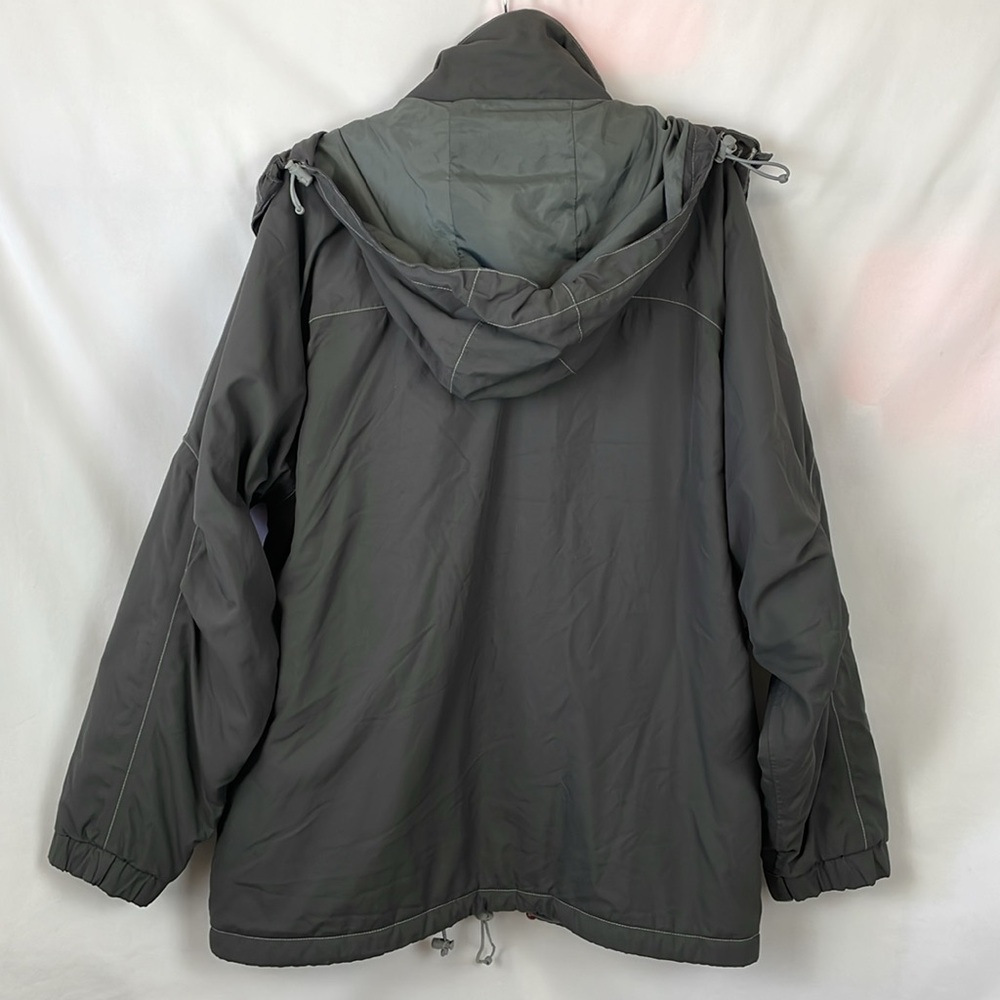 American Eagle Men's Gray Hooded Ski Jacket w/Lots of Zipper Pockets - Size XL - Picture 10 of 17